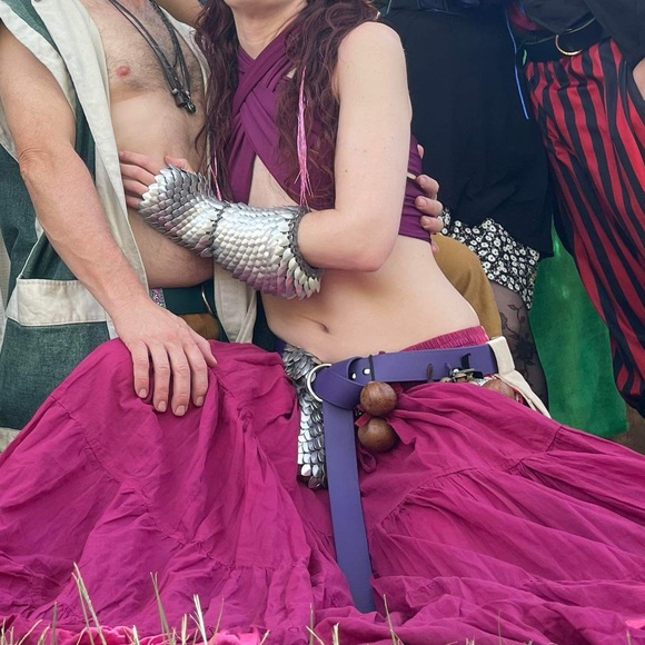 RENAISSANCE BELLY DANCING FULL SKIRT WORN ONCE LARP FAIRE GARB MEDIEVAL - Picture 5 of 8